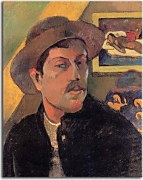 Self Portrait in a Hat Reprodukcia Paul Gauguin zs17199