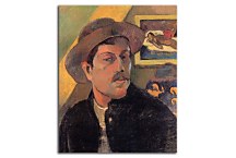 Self Portrait in a Hat Reprodukcia Paul Gauguin zs17199