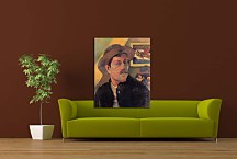 Self Portrait in a Hat Reprodukcia Paul Gauguin zs17199