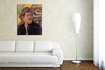 Self Portrait in a Hat Reprodukcia Paul Gauguin zs17199