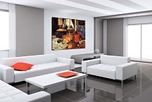 Obraz Still life of onions and pigeons and room interior  zs17206