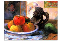 Still Life with Apples, a Pear and a Ceramic Portrait Jug Obraz zs17208