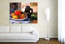 Still Life with Apples, a Pear and a Ceramic Portrait Jug Obraz zs17208