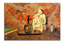 Still life with carafe and ceramic figure Obraz zs17209