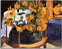 Still Life with Sunflowers on an armchair Reprodukcia Paul Gauguin zs17217