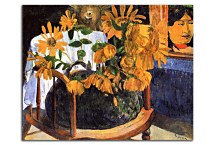 Still Life with Sunflowers on an armchair Reprodukcia Paul Gauguin zs17217
