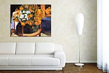 Still Life with Sunflowers on an armchair Reprodukcia Paul Gauguin zs17217