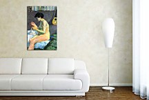 Reprodukcia Paul Gauguin Suzanne Sewing - Study of a Nude zs17225