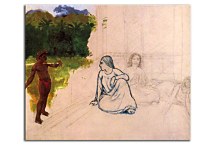 Tahitians at rest Reprodukcia Paul Gauguin zs17229