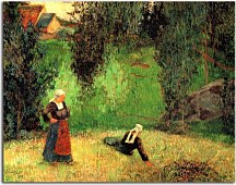 The first flowers Obraz Paul Gauguin zs17237