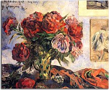 The vase of peonies Obraz Paul Gauguin zs17252