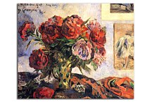The vase of peonies Obraz Paul Gauguin zs17252