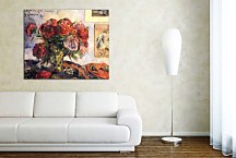 The vase of peonies Obraz Paul Gauguin zs17252