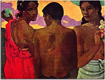Three Tahitians Obraz Paul Gauguin zs17257