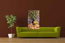 Obraz Paul Gauguin Two vases of flowers and a fan zs17263