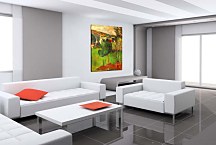 View of Pont-Aven from Lezaven Obraz Paul Gauguin zs17270