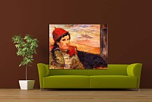 Young woman at the window Obraz Paul Gauguin zs17290