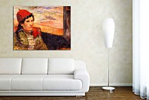 Young woman at the window Obraz Paul Gauguin zs17290