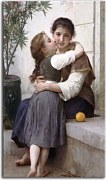 A Little Coaxing zs17315 - William-Adolphe Bouguereau Obraz 