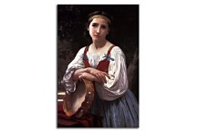 Gypsy Girl with a Basque Drum zs17361 - Obraz
