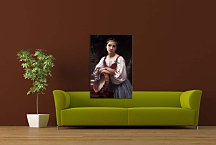 Gypsy Girl with a Basque Drum zs17361 - Obraz