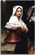 Italian Girl Drawing Water zs17372 - Obraz