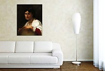 Italian Girl with Tambourine zs17373 - Obraz