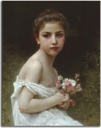 Reprodukcia Little Girl with a Bouquet zs17394
