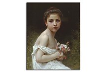 Reprodukcia Little Girl with a Bouquet zs17394