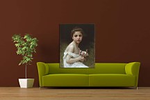 Reprodukcia Little Girl with a Bouquet zs17394