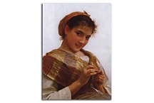 Portrait of a Young Girl Crocheting zs17420 - reprodukcia