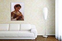 Portrait of a Young Girl Crocheting zs17420 - reprodukcia