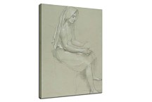 Study of a Seated Veiled Female Figure zs17447 - reprodukcia