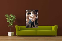 Young Girl Defending herself against Cupid zs17511