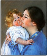 Obrazy Mary Cassatt - A Kiss For Baby Anne zs17521