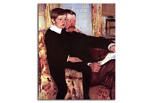 Obrazy Mary Cassatt - Portrait of Alexander J. Cassat and His Son Robert Kelso Cassatt zs17525