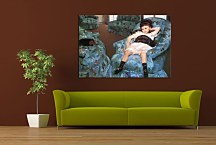 Reprodukcie Mary Cassatt - Little Girl in a Blue Armchair zs17529