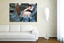 Reprodukcie Mary Cassatt - Little Girl in a Blue Armchair zs17529