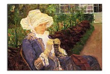 Mary Cassatt Obraz Lydia crocheting in the garden at marly zs17535