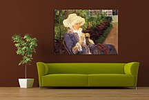 Mary Cassatt Obraz Lydia crocheting in the garden at marly zs17535