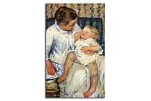 Mother about to Wash her Sleepy Child Obraz zs17537