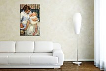 Mother about to Wash her Sleepy Child Obraz zs17537