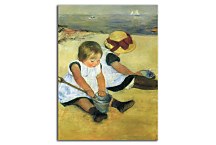 Children Playing On The Beach Mary Cassatt Obraz zs17545