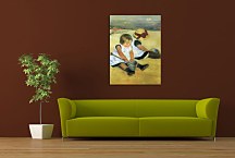 Children Playing On The Beach Mary Cassatt Obraz zs17545