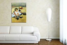 Children Playing On The Beach Mary Cassatt Obraz zs17545