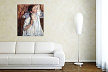 Girl ranging Her Hair Mary Cassatt Obraz zs17547