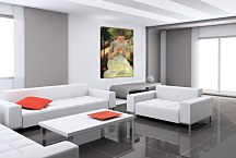 Woman with needlework Sun - Reprodukcia zs17549