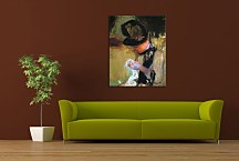 Young Woman Sewing in the Garden - Reprodukcia  zs17552