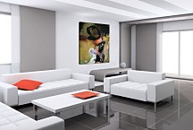 Young Woman Sewing in the Garden - Reprodukcia  zs17552