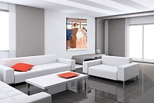 Interior of a Tramway Passing a Bridge Obraz zs17556